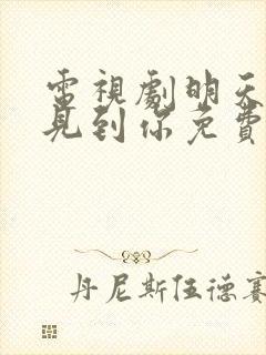 电视剧明天也想见到你免费观看第三集