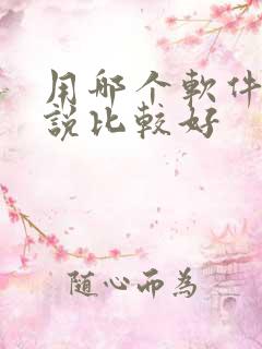 用哪个软件写小说比较好