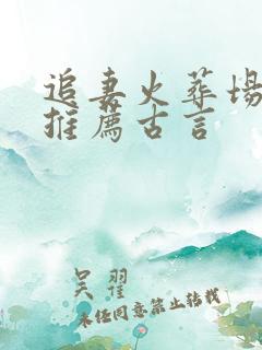 追妻火葬场小说推荐古言