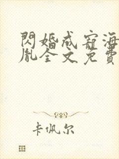 闪婚成宠海彤战胤全文免费
