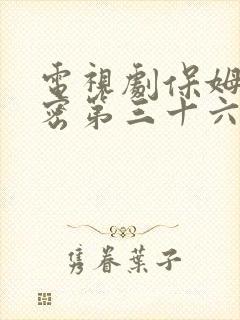 电视剧保姆的秘密第三十六集剧情内容