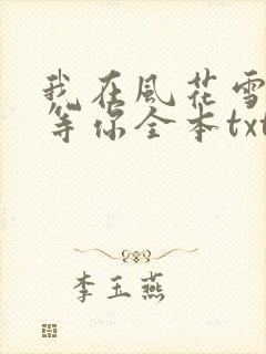 我在风花雪月里等你全本txt