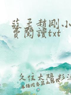 苏柔赵刚小说免费阅读txt