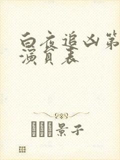 白夜追凶第二季演员表