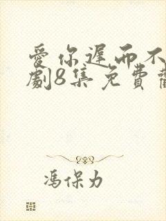 爱你迟而不晚短剧8集免费观看