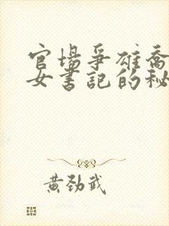 官场争雄乔,从女书记的秘书