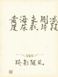 黄海未删减大尺度床戏片段