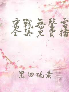 密战无声电视剧全集免费播放