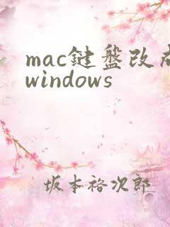 mac键盘改成windows