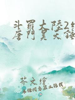 斗罗大陆2绝世唐门昊天锤