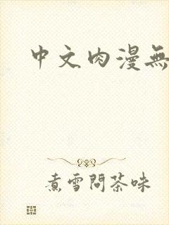 中文肉漫无遮挡