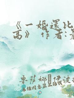《一婚还比一婚高》 作者:晨雾的光