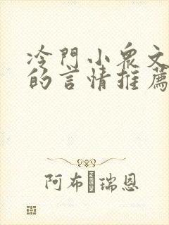 冷门小众文笔好的言情推荐