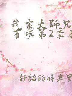 我家大师兄脑子有坑第2季在线观看