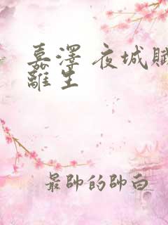 嘉泽 夜城赋之离生