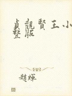 贞观贤王小说完整版