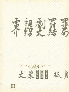 电视剧罚罪剧情介绍大结局