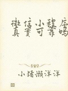 微信小程序赚钱真实可靠吗