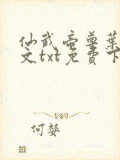 仙武帝尊叶辰全文txt免费下载