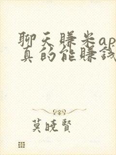 聊天赚米app真的能赚钱吗