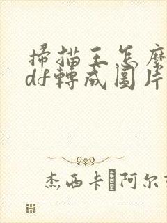 扫描王怎么把pdf转成图片