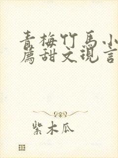 青梅竹马小说推荐甜文现言