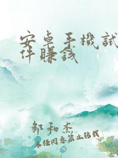 安卓手机试玩软件赚钱