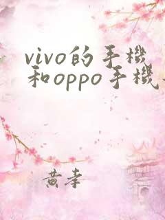 vivo的手机和oppo手机那个好