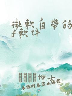 微软自带的pdf软件