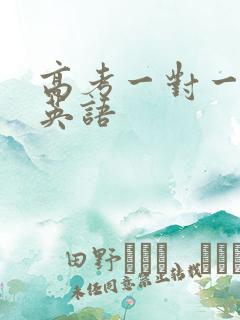 高考一对一辅导英语