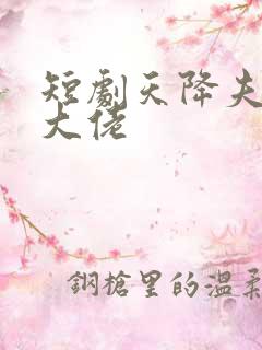 短剧天降夫人是大佬