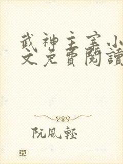 武神主宰小说全文免费阅读无弹窗