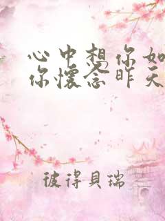 心中想你如今想你怀念昨天的你