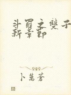 斗罗之双子斗罗新章节