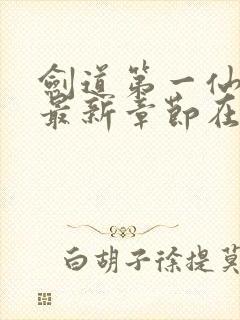 剑道第一仙小说最新章节在线