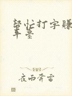 帮忙打字赚钱的平台