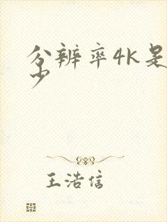 分辨率4k是多少