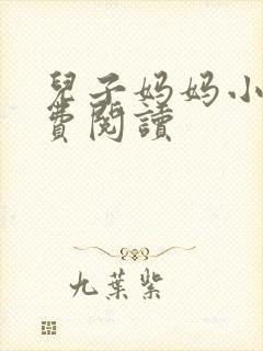 儿子妈妈小说免费阅读