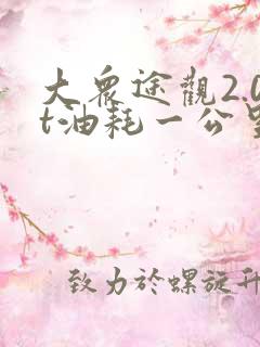 大众途观2.0t油耗一公里多少钱