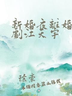 新婚夜离婚时短剧江天宇