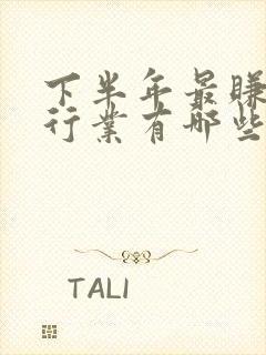 下半年最赚钱的行业有哪些