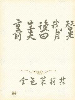 重生后我替掉了前夫白月光大结局