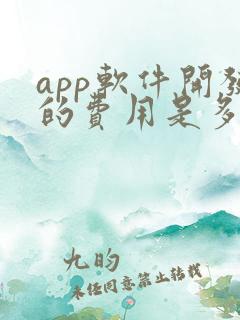 app软件开发的费用是多少