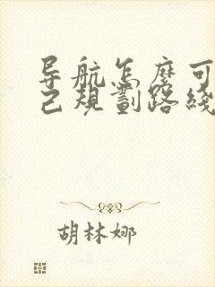 导航怎么可以自己规划路线啊