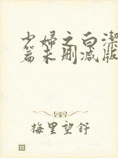 少妇之白洁番外篇未删减版