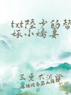 txt陆少的替嫁小娇妻
