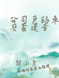 公司户的车子怎么查违章