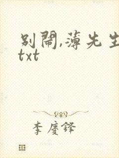 别闹,薄先生 txt