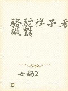 骆驼祥子考点知识点