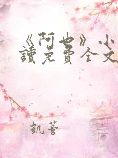 《阿也》小说阅读免费全文